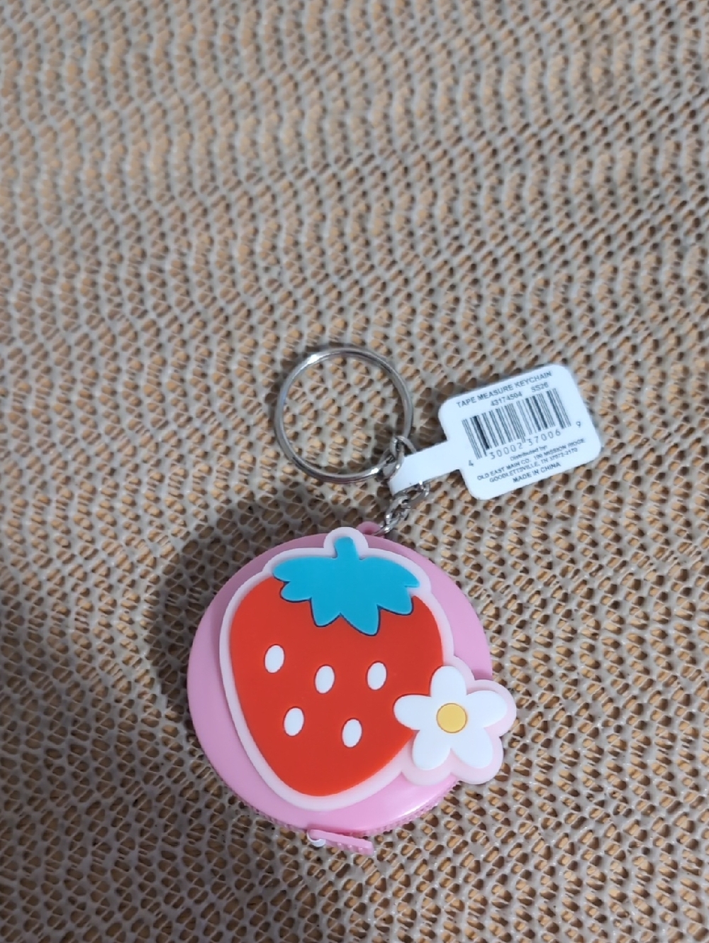 Pink Strawberry Keychain Tape Measure New